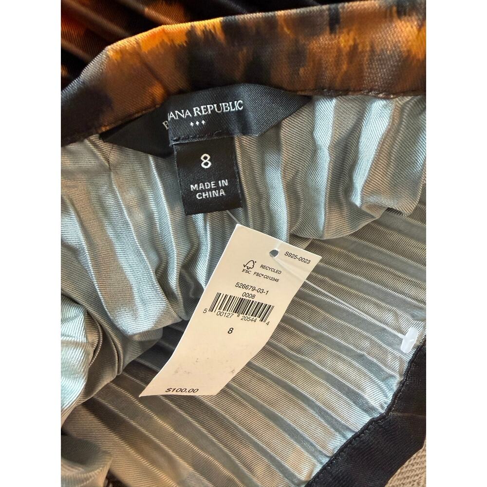 NWT $100 Banana Republic 8 Pleated Dark Floral MIDI Skirt Twee Career Old Money - Picture 6 of 8